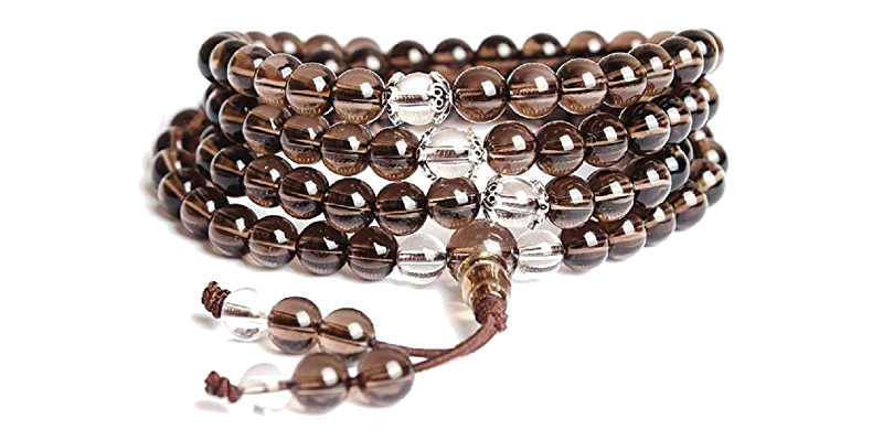 Pulseras de cuarzo ahumado café